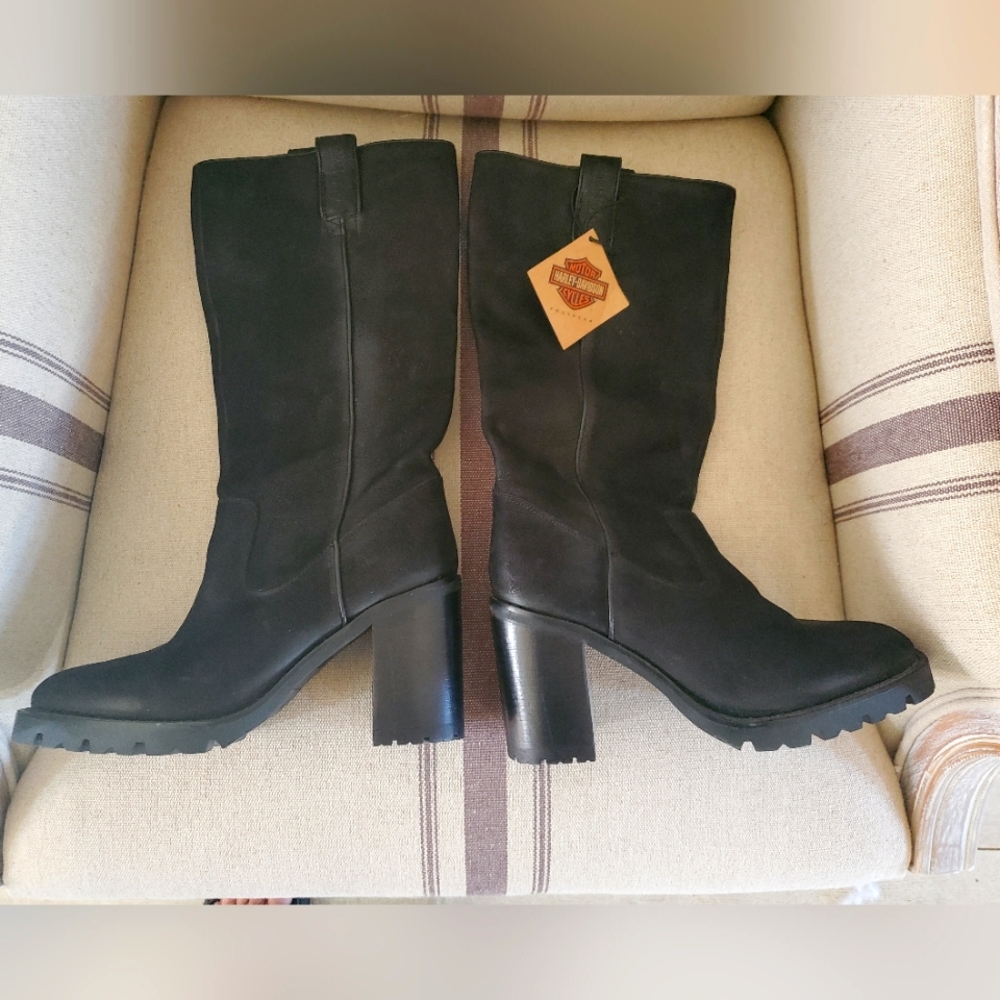 Women's Harley-Davidson Boots, 8, black, soft leather